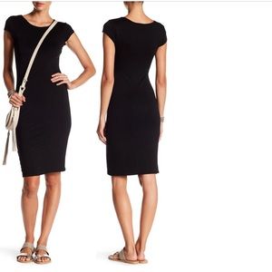 Velvet Torch Cap Sleeve Bodycon Dress